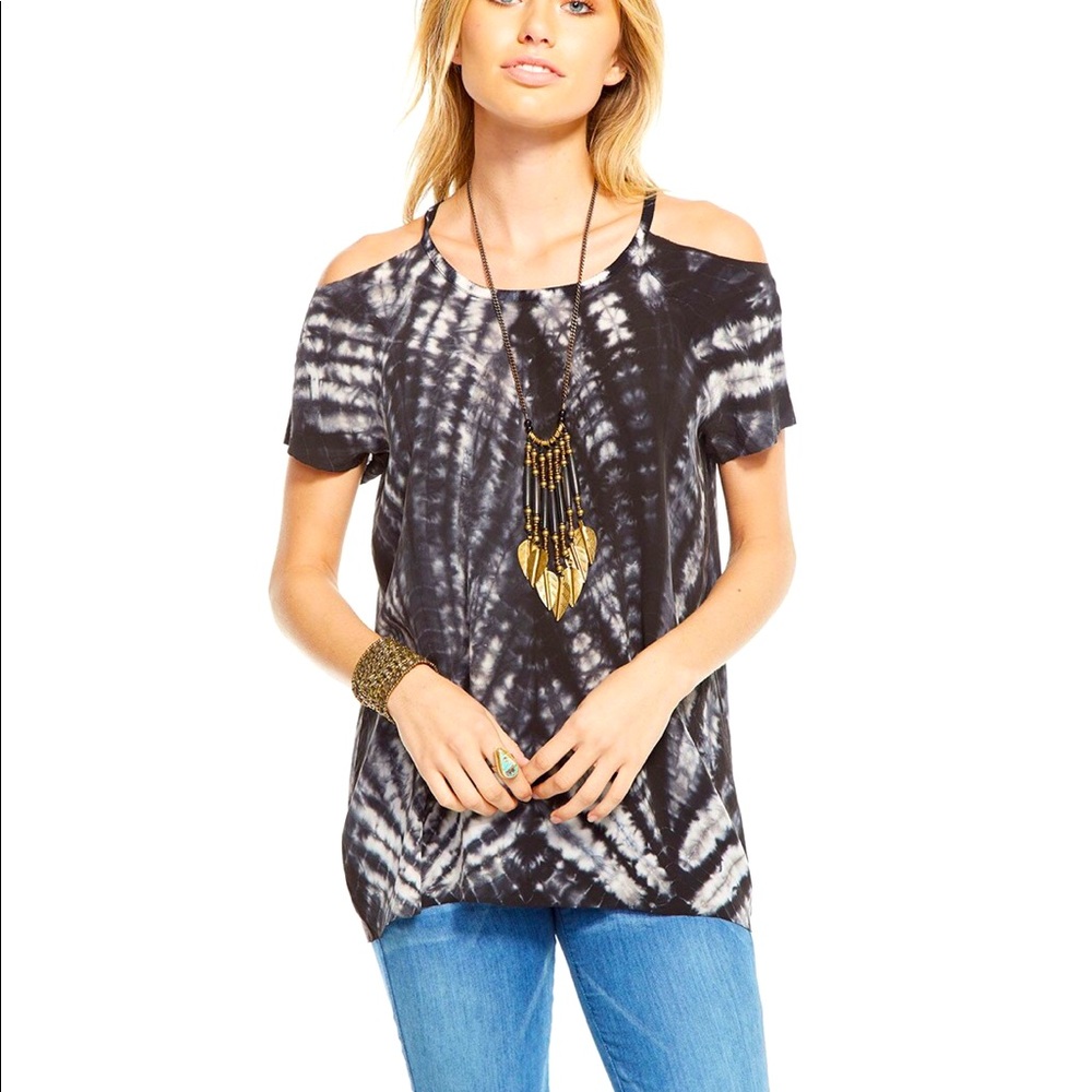 Chaser tie dye silk top